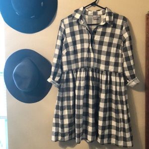 ASOS plaid  babydoll dress